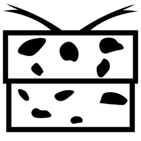 黑白斑点狗礼物盒