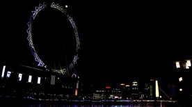 摩天轮 兴中广场  延迟 夜景