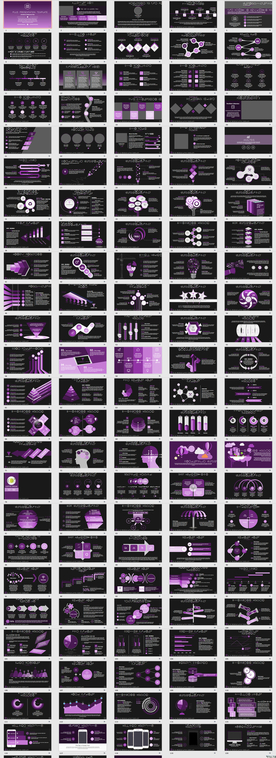 另类黑色调PPT商务模板