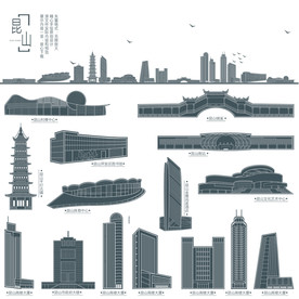 昆山地标建筑剪影