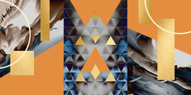 抽象几何三联画