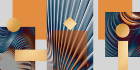 抽象几何三联画