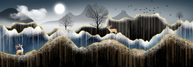 麋鹿装饰画
