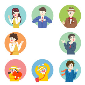 卡通Q版手绘头像表情