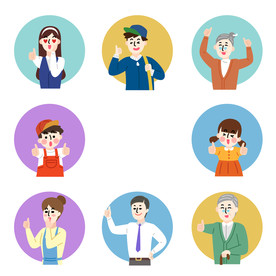 卡通Q版手绘头像表情