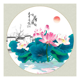 水墨艺术荷花图片