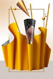 晶瓷抽象丝绸立体几何装饰画