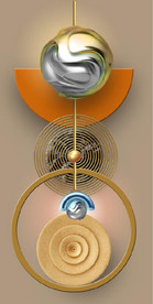 晶瓷现代抽象几何雕塑玄关装饰画