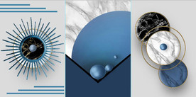 晶瓷立体抽象几何形状装饰无框画