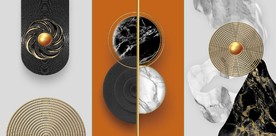 晶瓷立体抽象几何形状装饰无框画