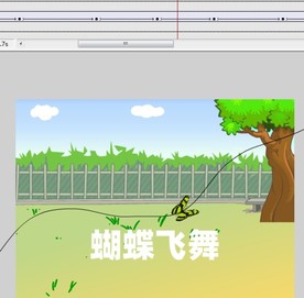 公园蝴蝶飞舞的动画10秒