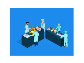 手绘医疗场景插画设计