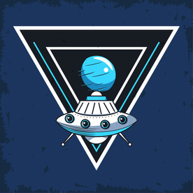 卡通航天宇航员宇宙手绘插画