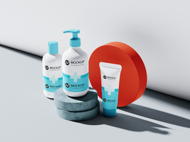 沐浴露洗护护肤包装样机