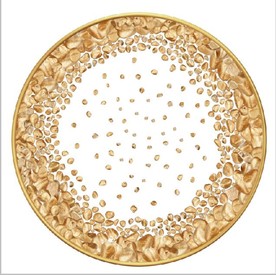 晶瓷现代金色转运鹅卵石装饰画