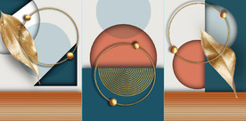 现代抽象立体几何装饰无框画