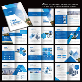 蓝色画册 企业画册 企业手册