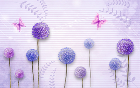 时尚蒲公英背景墙