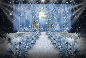 蓝色婚礼仪式区