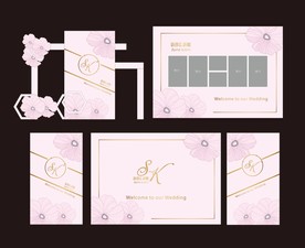 粉色婚礼背景  欧式婚礼