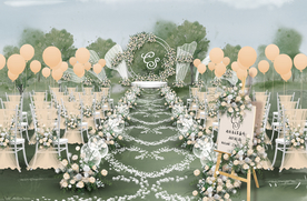 香槟色户外仪式区