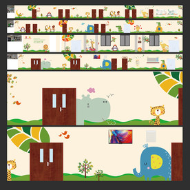 儿童医院诊区插画