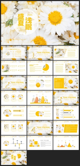 时尚文艺PPT画册素材