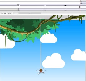 蜘蛛和蜘蛛丝的动画