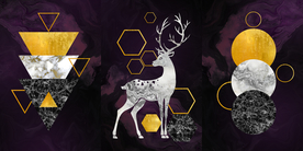 麋鹿几何三联画