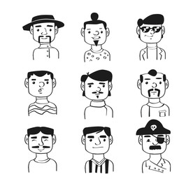 卡通Q版手绘头像表情