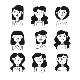 卡通Q版手绘头像表情