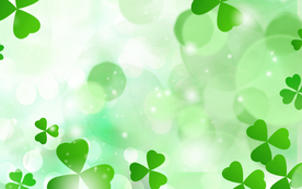 卡通绿色三叶草背景