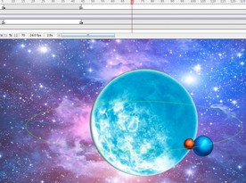 星球自转公转的动画