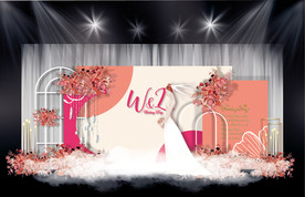 焦红珊瑚色主题婚礼