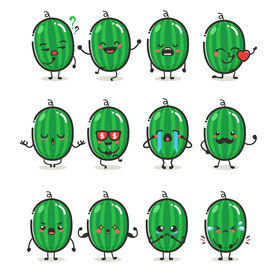 卡通西瓜插画图标