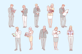 简约人物生活形象插画