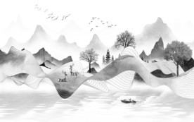 新品新山水背景墙 TIF分层