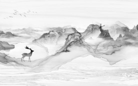 高档新山水中式画 TIF分层