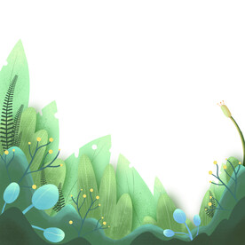 前景花草分层PSD素材