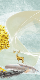 麋鹿装饰画