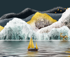 钻石麋鹿装饰画玄关