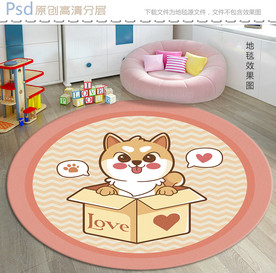 卡通圆形背景墙