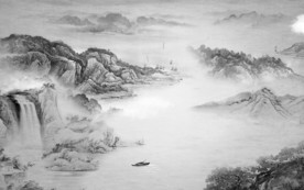 大气 新山水无框画 文件分层画