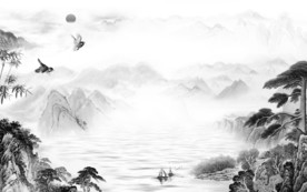 国画新山水意境画 TIF分层