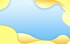 蓝色黄色渐变剪纸背景