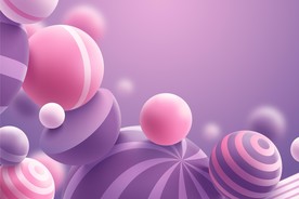 C4D粉色球体背景