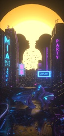 C4D夜店概念海报