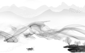 人气新山水简约画 文件分层画