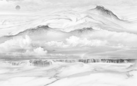 新款新山水简约画 文件分层画