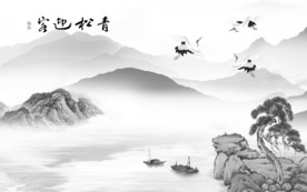 人气新山水高端画 文件分层画